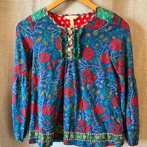 Matilda Jane Floral Blue and Red Tunic Top